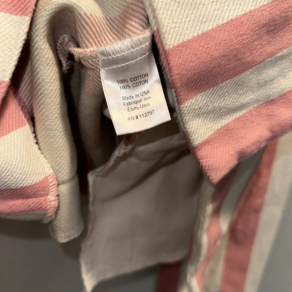 MIGUELINA *Chiara* pink ivory stripe double breasted blazer jacket XS - Picture 8 of 11